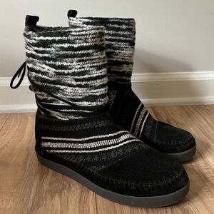 TOMS Nepal Boots Striped Black